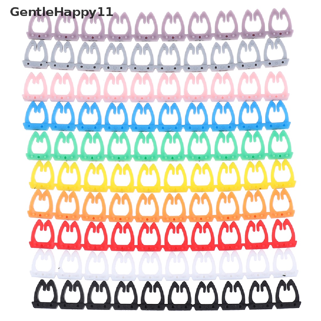 Gentlehappy 100Pcs/lot Label Mark RJ45 CAT5/CAT6 Warna Tahan Air Stiker Kabel Angka