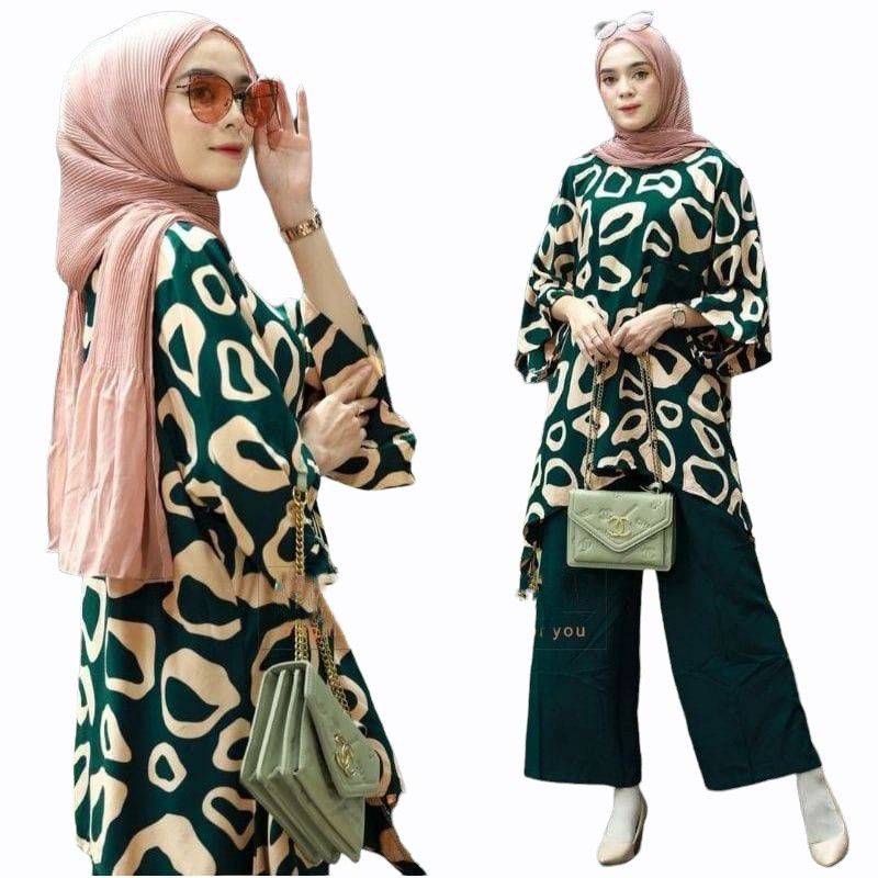 setelan waka waka/set wanita bahan rayon adem