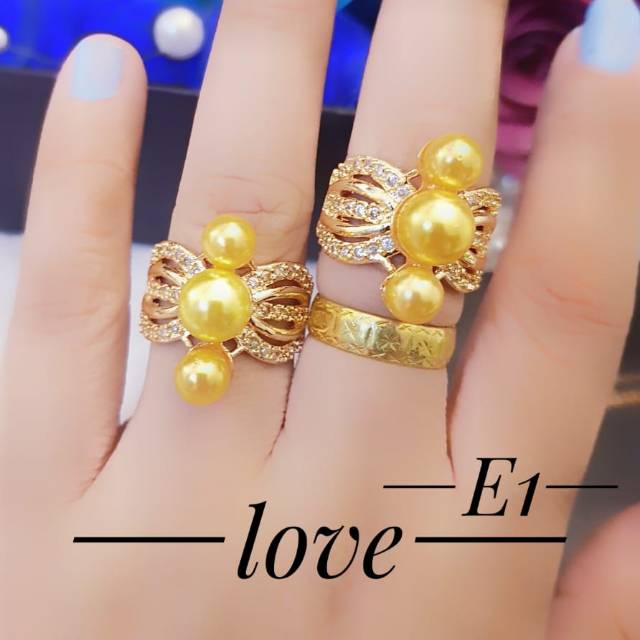 Xuping cincin mutiara lapis emas 24k 2826