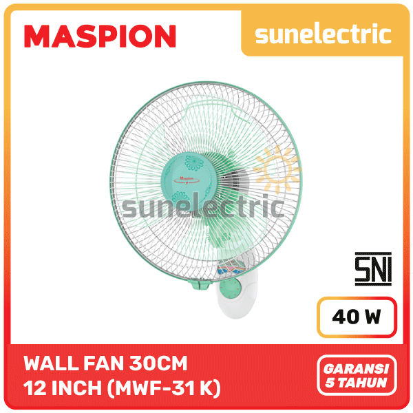 Maspion MSP MWF-31K Wall Fan / Kipas Angin Dinding 12 Inch / 30cm MWF 31K / MWF 31 K / MWF31 K / MWF