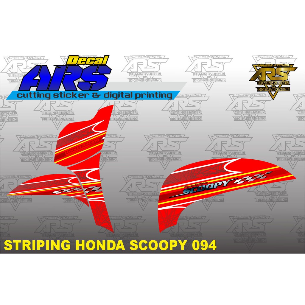 STICKER STRIPING LIS VARIASI HONDA SCOOPY 2017 - 2020