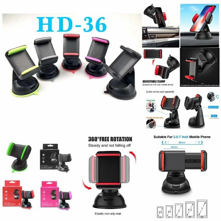 CAR PHONE HOLDER HD-36 STAND HANDPHONE DUDUKAN HP MOBIL HD 36 STANDING