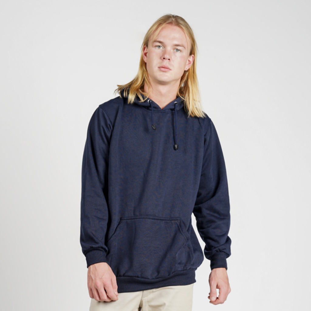 Jaket Hoodie Jumper Polos Biru Navy Biru Dongker Pria Jaket Hoodie Jumper Polos Biru Navy Biru Dongker Pria