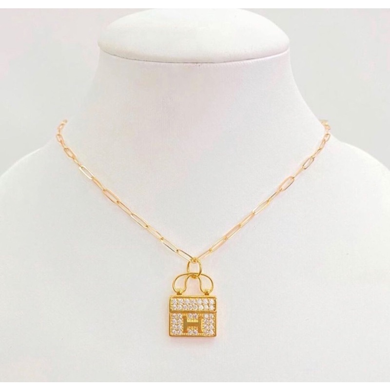 LIONTIN EMAS ASLI TAS FASHION HERME KADAR 8k/375% FASHION KADO PACAR