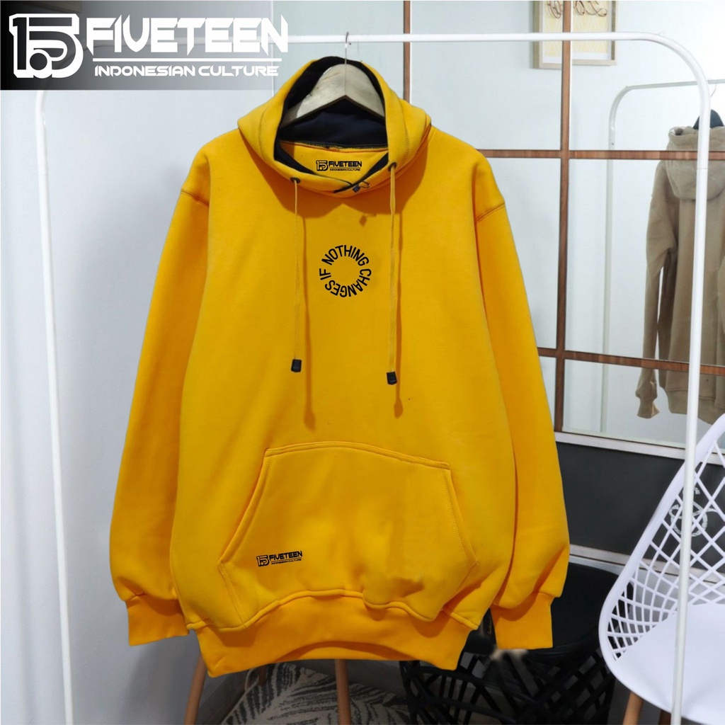 hoodie original brand distro pria bahan tebal 15fifeteen warna kuning sablon IF NOTHING CHANGES sweater original distro pria mahal zipper hoodie wanita terbaru 2022 distro original premium bandung jaket hoodie pria distro keren tebal original tebal