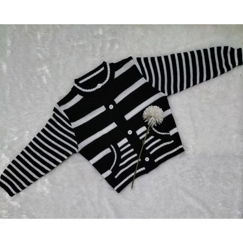 VERSI ANAK CARDIGAN RAJUT IMPORT DINDA SAKU PREMIUM