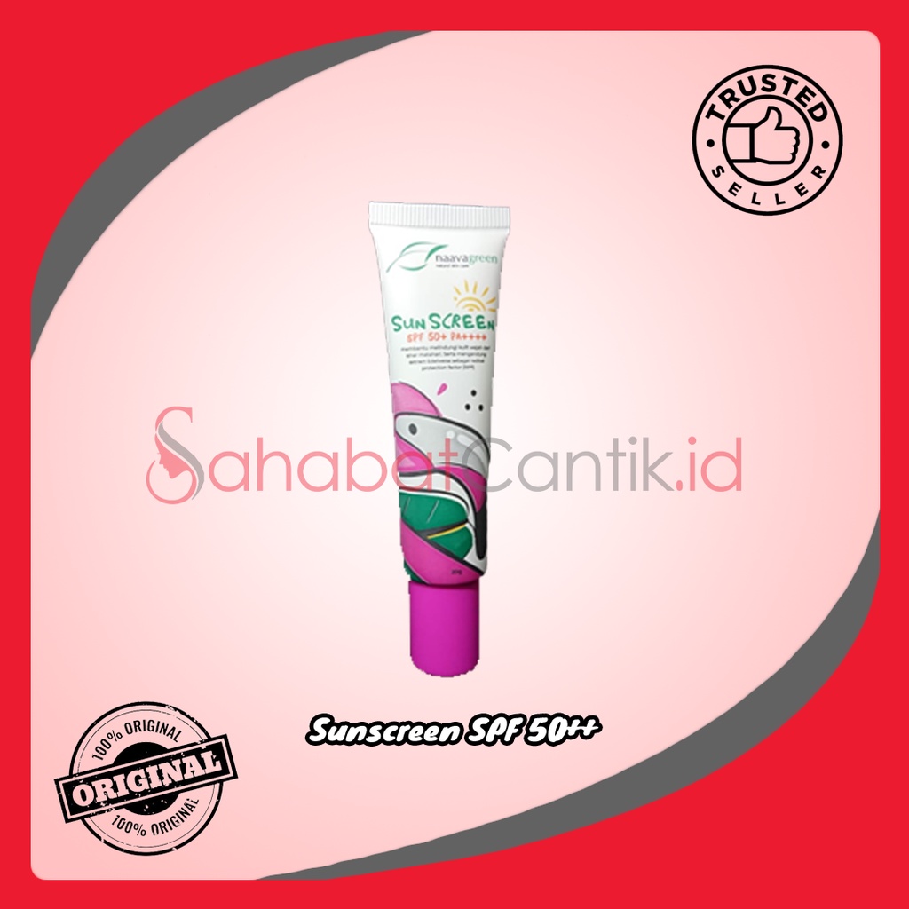 [TERMURAH] NAAVAGREEN SUNSCREEN SPF50+ NG-SUNSCREEN 20ML TUBE / NAAVAGREEN SUNBLOCK SPF50+ TUBE 20ML