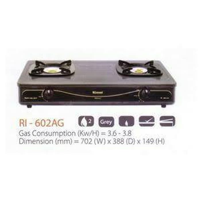 Rinnai Kompor Gas 2 Tungku RI602AG  602 AG