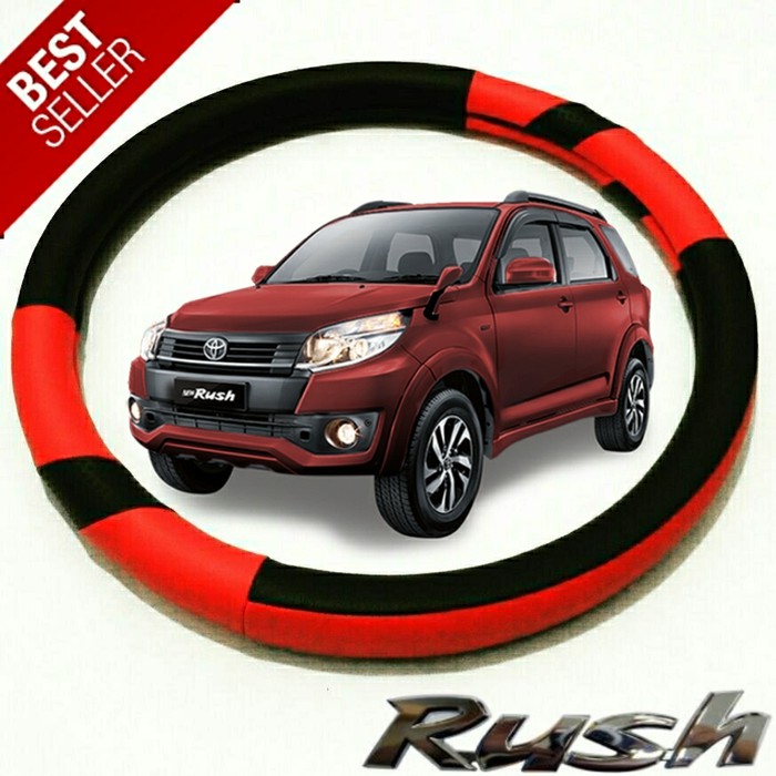 Cover Stir Mobil Rush Sarung Stir Setir Toyota Rush Pelindung Steer Mobil Toyota RUSH Merah