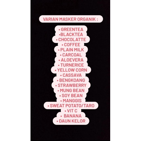 masker wajah organik bpom