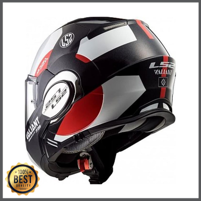 WCH Helm  LS2 FF399 AVANT WHITE BLACK RED MOTOR  MODULAR  