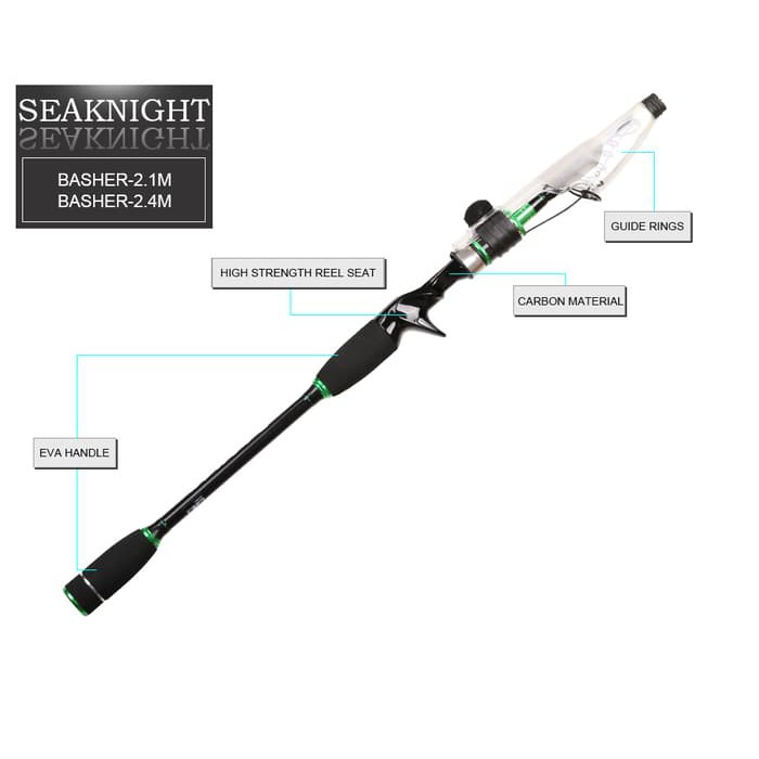 Seaknight Joran Bc Baitcasting Baitcast Rod Mancing Pancing Telescopic