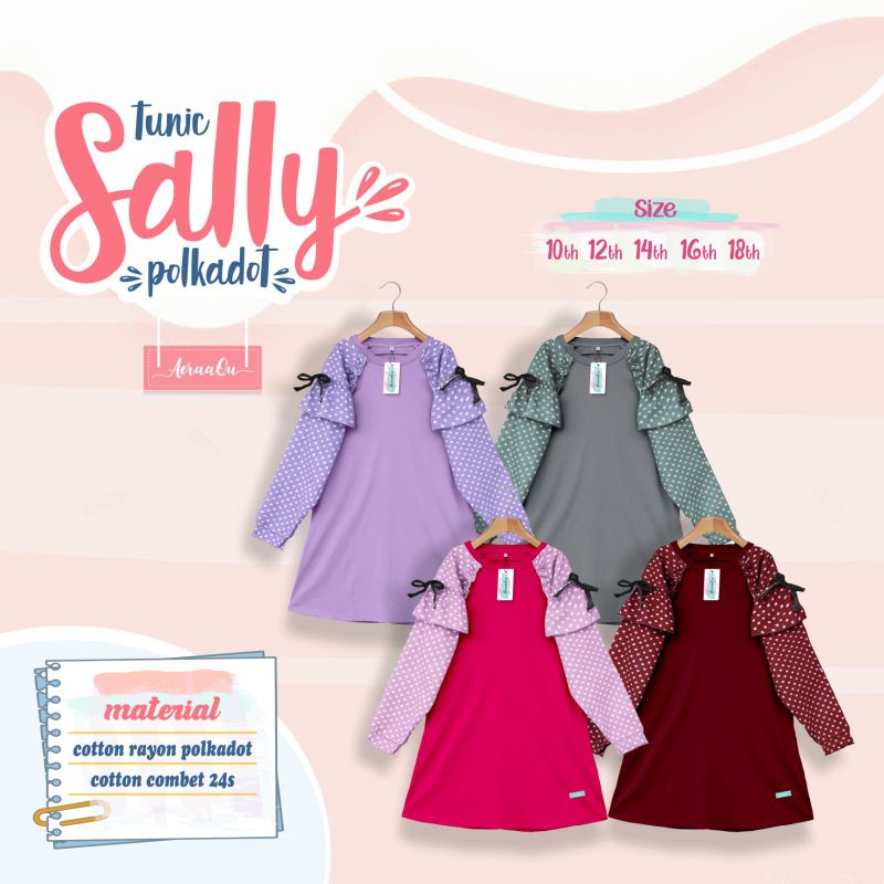 ‼️ READY ‼️ 10-18t TUNIK SALLY BY AERAAQU TUNIK ANAK