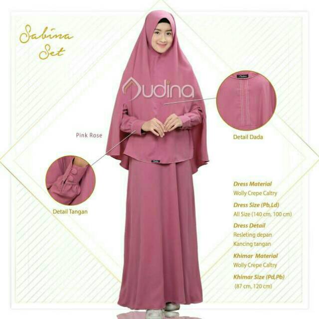 SABINA Gamis set Edisi Wollycrepe Caltry by Audina