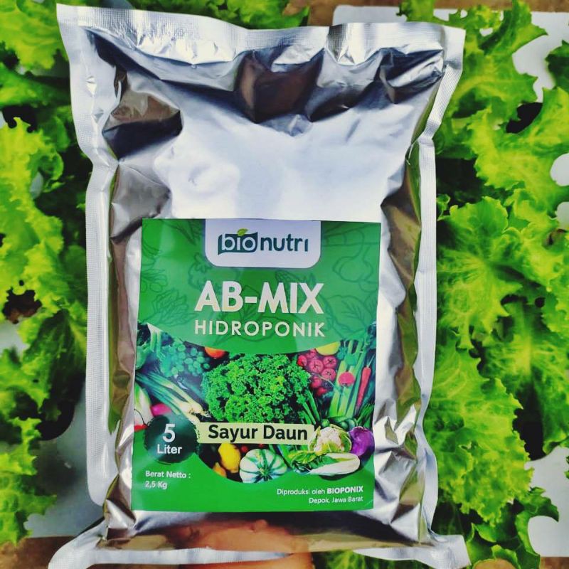 Pupuk-Nutrisi Hidroponik AB Mix Sayur Daun 1000 Liter (5 Liter Pekatan) - BioNutri