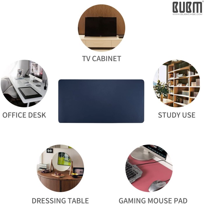 Triple W 90x45cm Leather Mousepad Big Game Desk Mat Keyboard Mouse Pad Besar Waterproof BUBM
