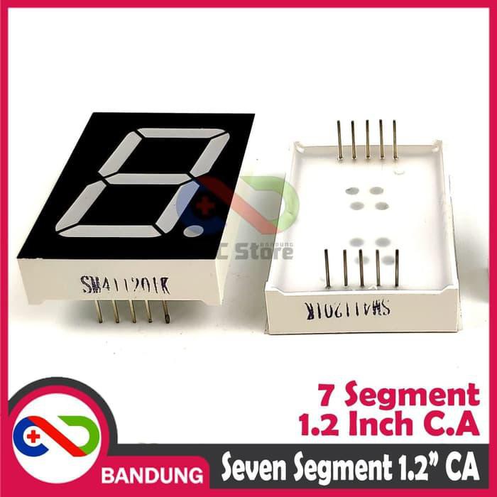 SEVEN 7 SEGMENT 7 SEGMEN 1.2 INCH 1 DIGIT COMMON ANODE CA RED 10P 1.2&quot;