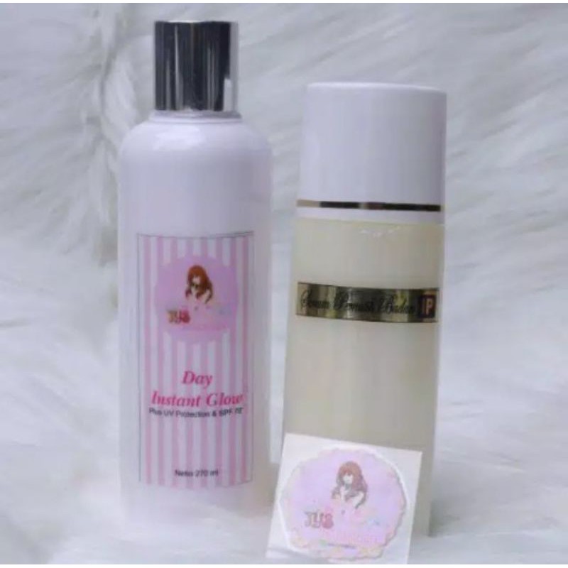 Paket Serum Pemutih Badan/ HB Jasmine + Lotion siang (Day Instant Glow)