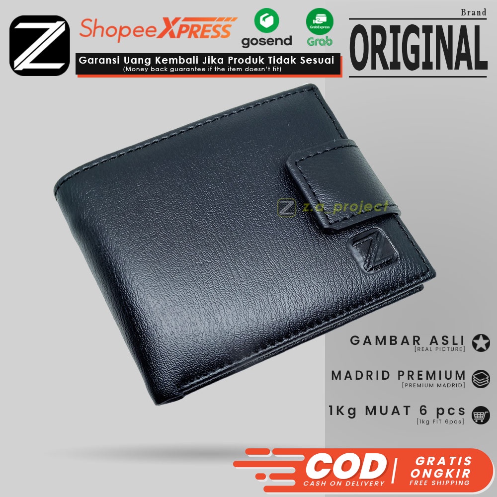 Dompet Cowok Slot Kartu Card Holder Men Wallet Keren Distro Dompet Pria Q9W5 Lipat Premium Bahan Mad