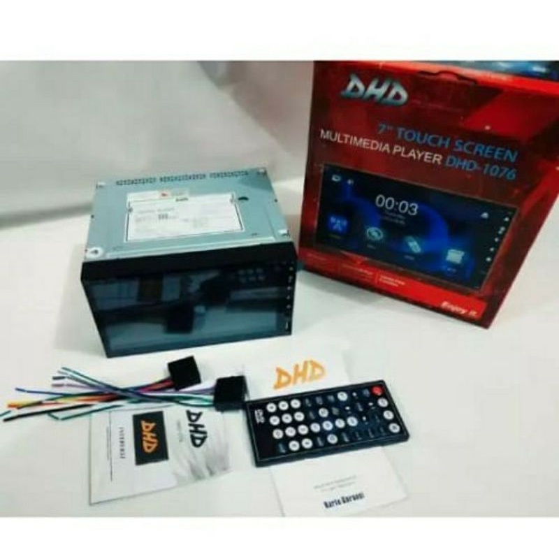 Multimedia Layar Mobil DHD DOUBLE DIN TV 1076 DVD Bluetooth Player Universal Ayla Agya Xenia Avanza