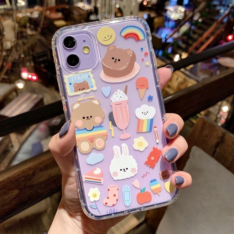 CASE IPHONE 6/6S, 6 PLUS/6S PLUS, 7, 7 PLUS - PUDDING BEAR SOFT CLEAR CASE CASING