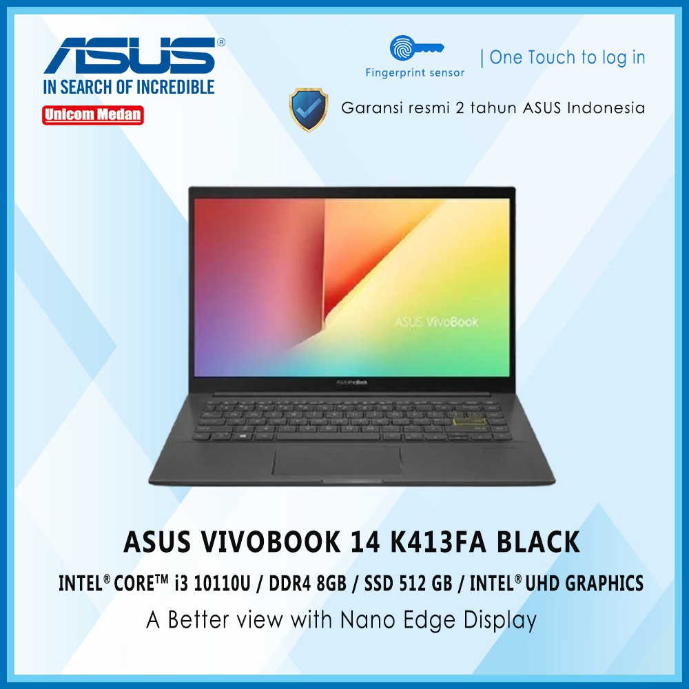 Asus VivoBook 14 K413FA Intel i3 10110U | DDR4 8GB | 512 SSD | Win 10