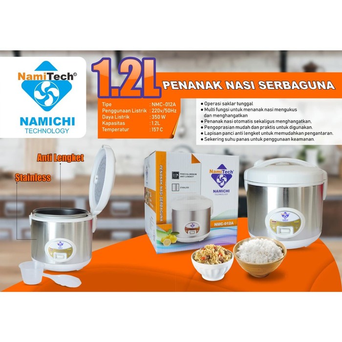 Nami tech penanak nasi serbaguna NMC-012A -1.2 liter