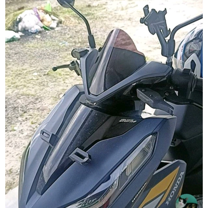 visor windshield all new vario 125 150 hitam jenong