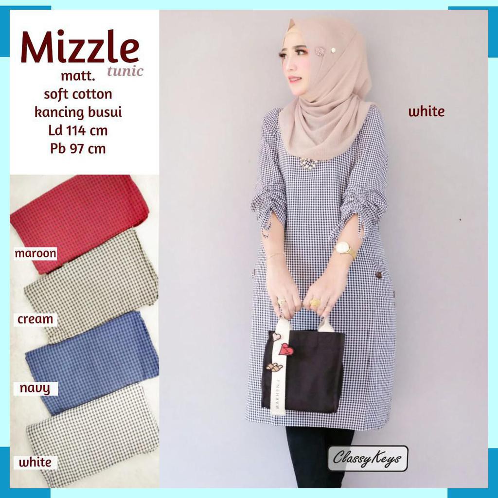LONG TUNIK. MIZZLE TUNIK. ATASAN FASHION MUSLIM WANITA. BY CLASSYKEYS