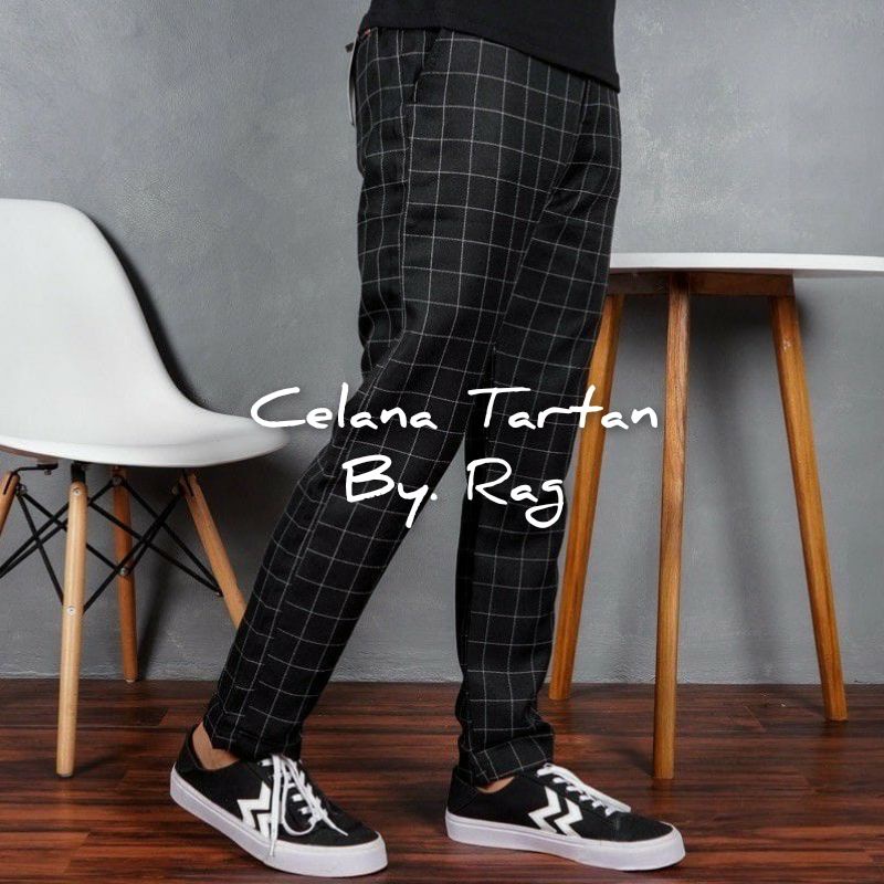 CELANA CHINO TARTAN PRIA ANKLE PANTS MOTIF KOTAK2 WANITA PANJANG DISTRO