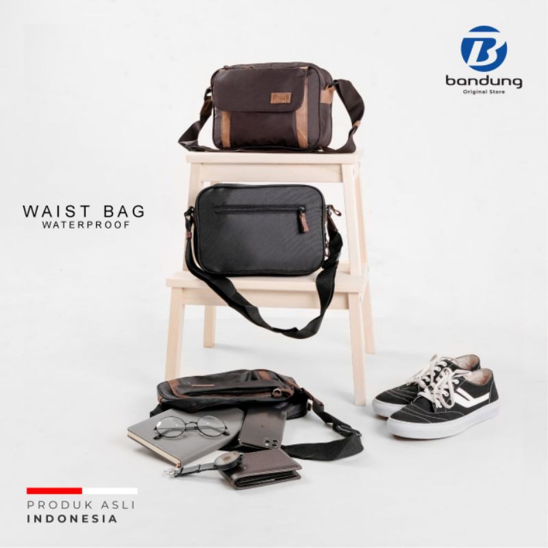 PUSIILL - Tas Slingbag Pria Selempang Kulit Cowok Muat Kamera Premium Quality Original