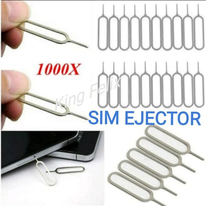 PAKET 1000 Pcs SIM Ejector Tusukan Jarum Sim Pembuka Sim Tray Isi 1000