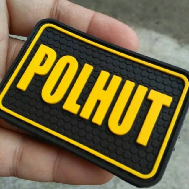 Patch Rubber POlHUT Emblem Velcro Polhut Hutan