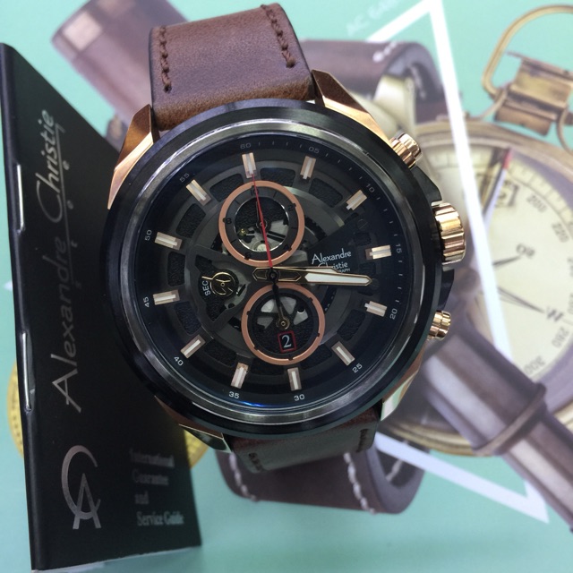 Alexander cristie tali kulit variasi warna pria/cowok 6504 MC original