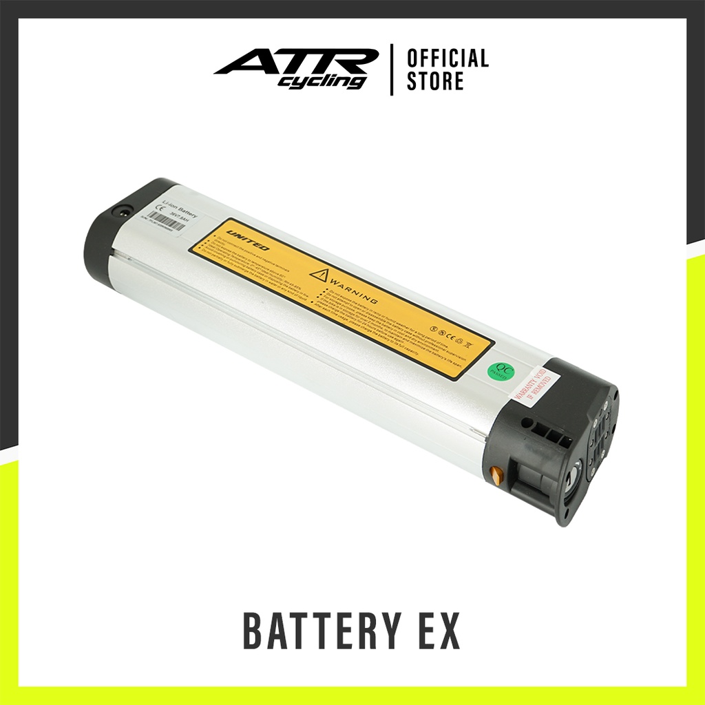 Baterai Sepeda Listrik UNITED EX 36 V 8 AH 2000 MAH 40 CELLS BATTERY + BATTERY BOX + Kunci