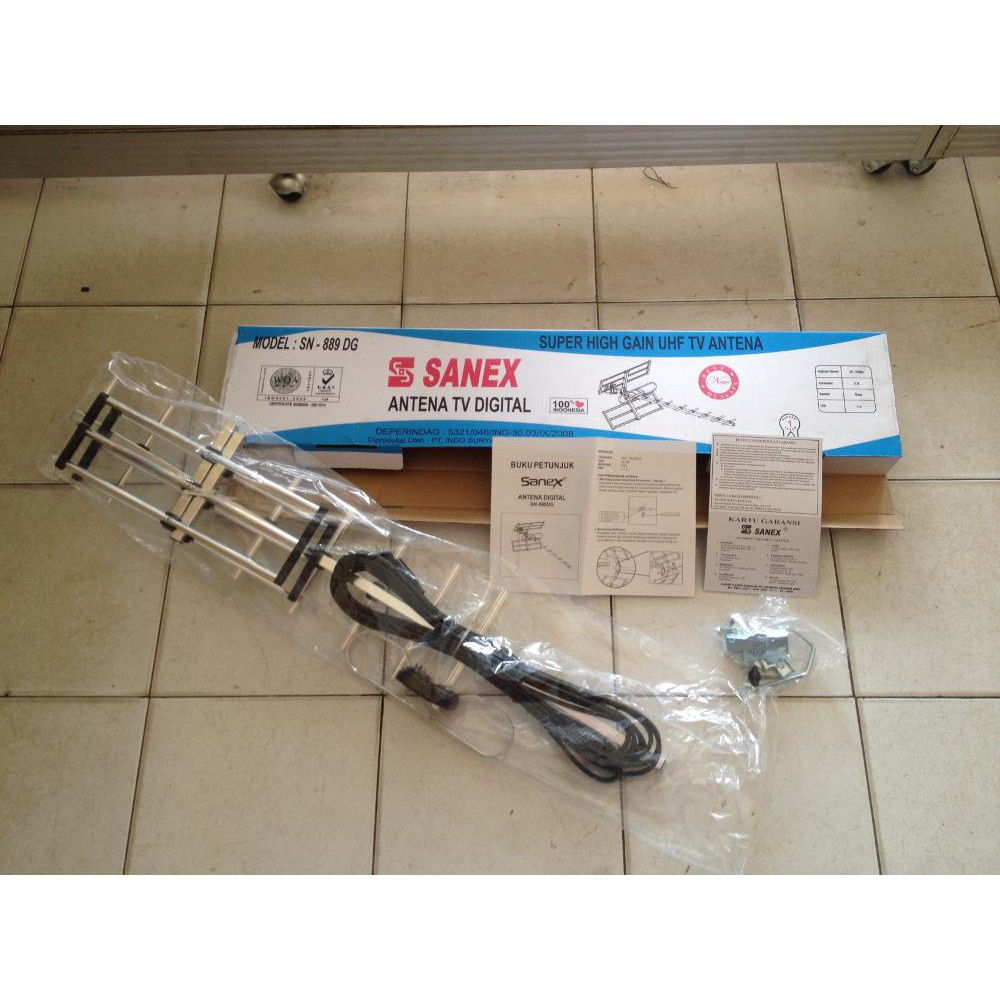 PAKET ANTENA DIGITAL TV OUTDOOR SANEX SN 889-DF FREE KABEL 15 M PROMO