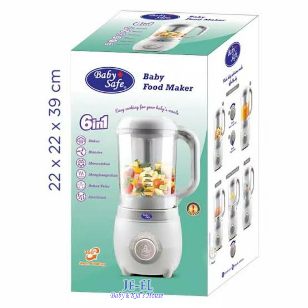 Baby Safe Baby Food Maker 6 IN 1 LB012 - Blender Food Maker Baby Safe LB012