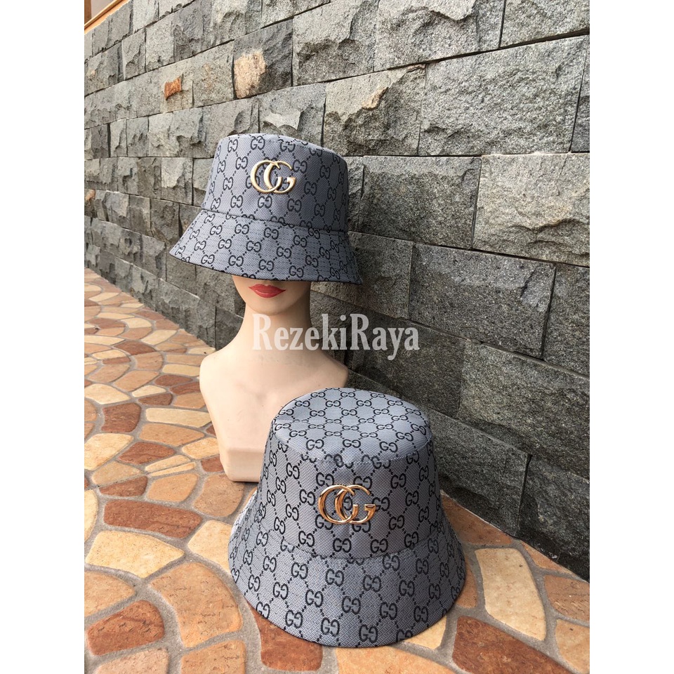 Topi Buckethat Guccii Series Topi Pin Cewe Cowo