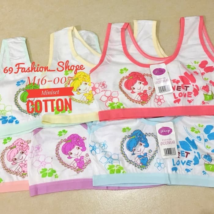 6pcs TANKTOP ANAK/ MINISET ANAK /BRA ANAK NON BUSA / TANKTOP ANAK MURAH BAHAN KATUN LEMBUT BRANDED HARGA 6PCS GROSIR MURAH