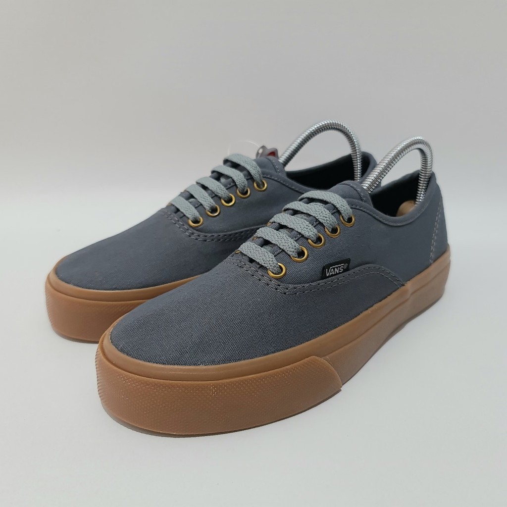 CUCI GUDANG Sepatu Vans Authentic Grey sol Gum Premium Quality