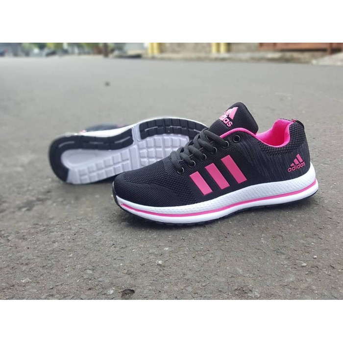Promo Sepatu Adidas Zoom Running Women Import / Black Pink / Wanita Running