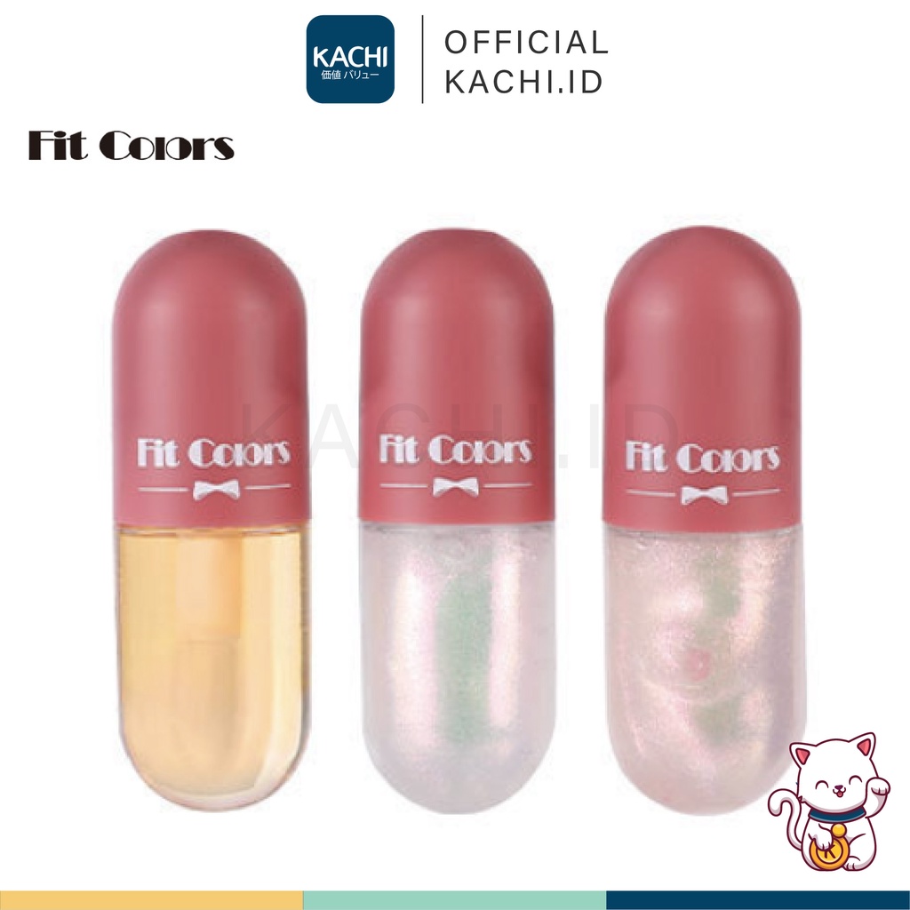 KACHI - FIT COLORS Capsule Lip Gloss Lip Gel Mini Pelembab Kapsul Bibir Anti Kering Fitcolors FC002