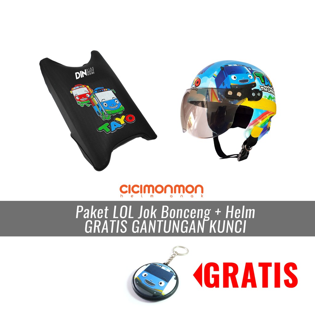 GRATIS GANCI Paket Karakter Bus Helm + Jok Bonceng Motor