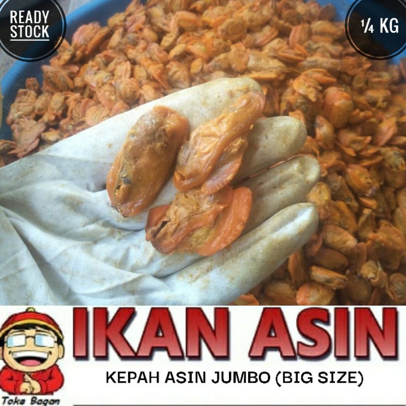 

KEPAH / KOPAH / REMIS / ROMIS ASIN JUMBO 250 gr cap TOKE BAGAN SIAPI API