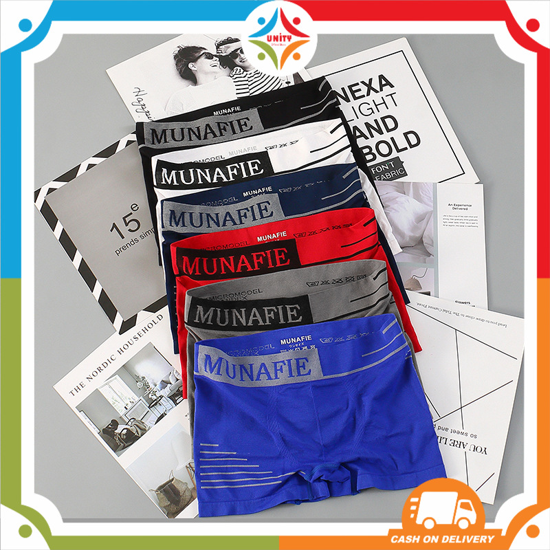UNITYOFFICIAL BOXER Pria  Kolor CD  MUNAFIE  MAN Underwear 