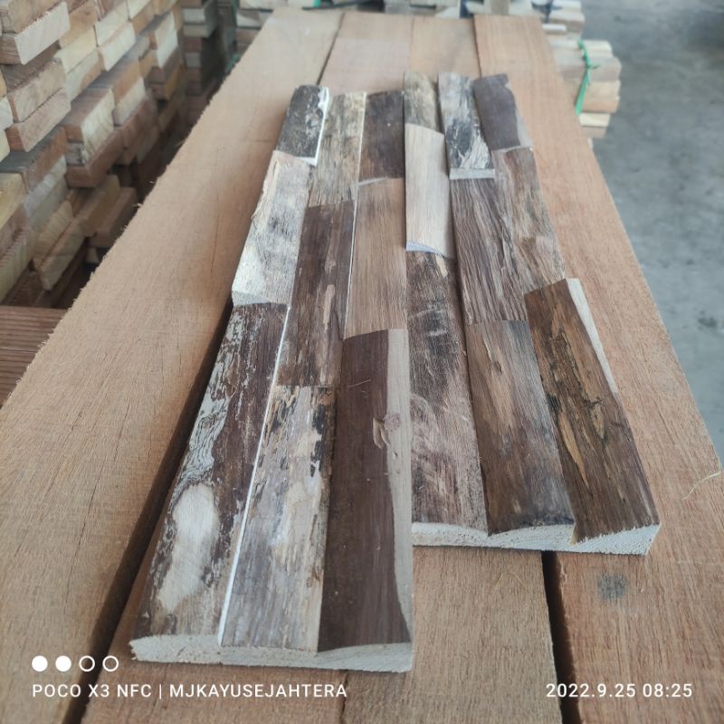Wall Panel Dinding Kayu Jati Antik Kulitan Motif 3 D Dekorasi Dinding Harga Per M2