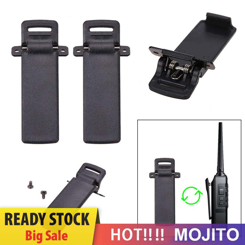 MOJITO 2Pcs Walkie Talkie Spare Back Belt Clip for Baofeng 2-way Radio UV5R