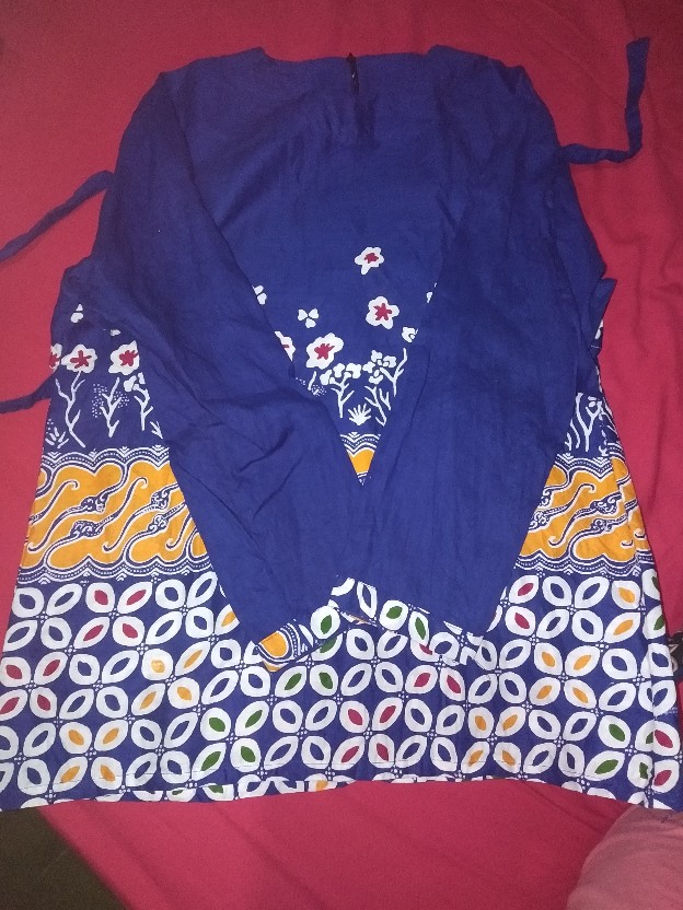 Tey-17 Batik Wanita Asj Sa Hrb026 Kenongo Kemeja Tosca Pendek