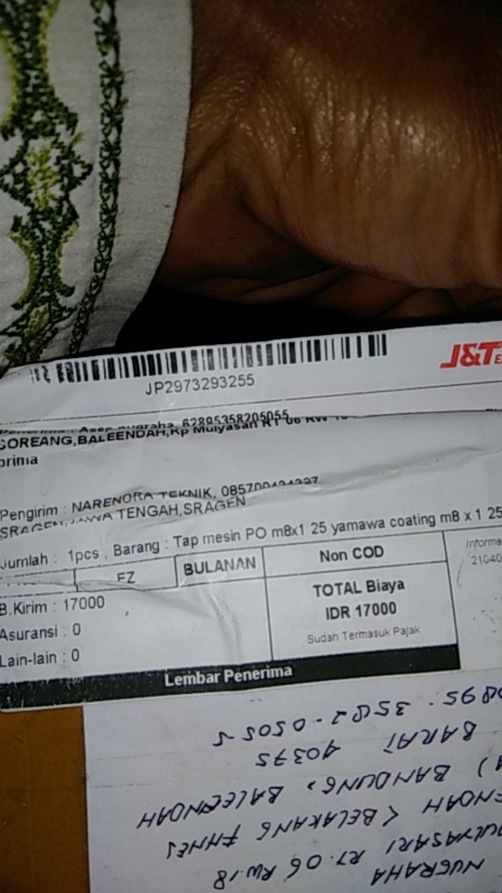 Tap Mesin Po M8x1.25 Yamawa Coating M8 X 1.25 Tap Hss-e M 8 Kuning Tap Ulir Drat Baut Mur 12