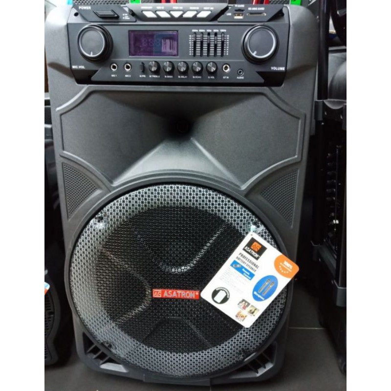 Speaker Meeting Portable  Asatron 15 inch Ht 8881+2mic wireless